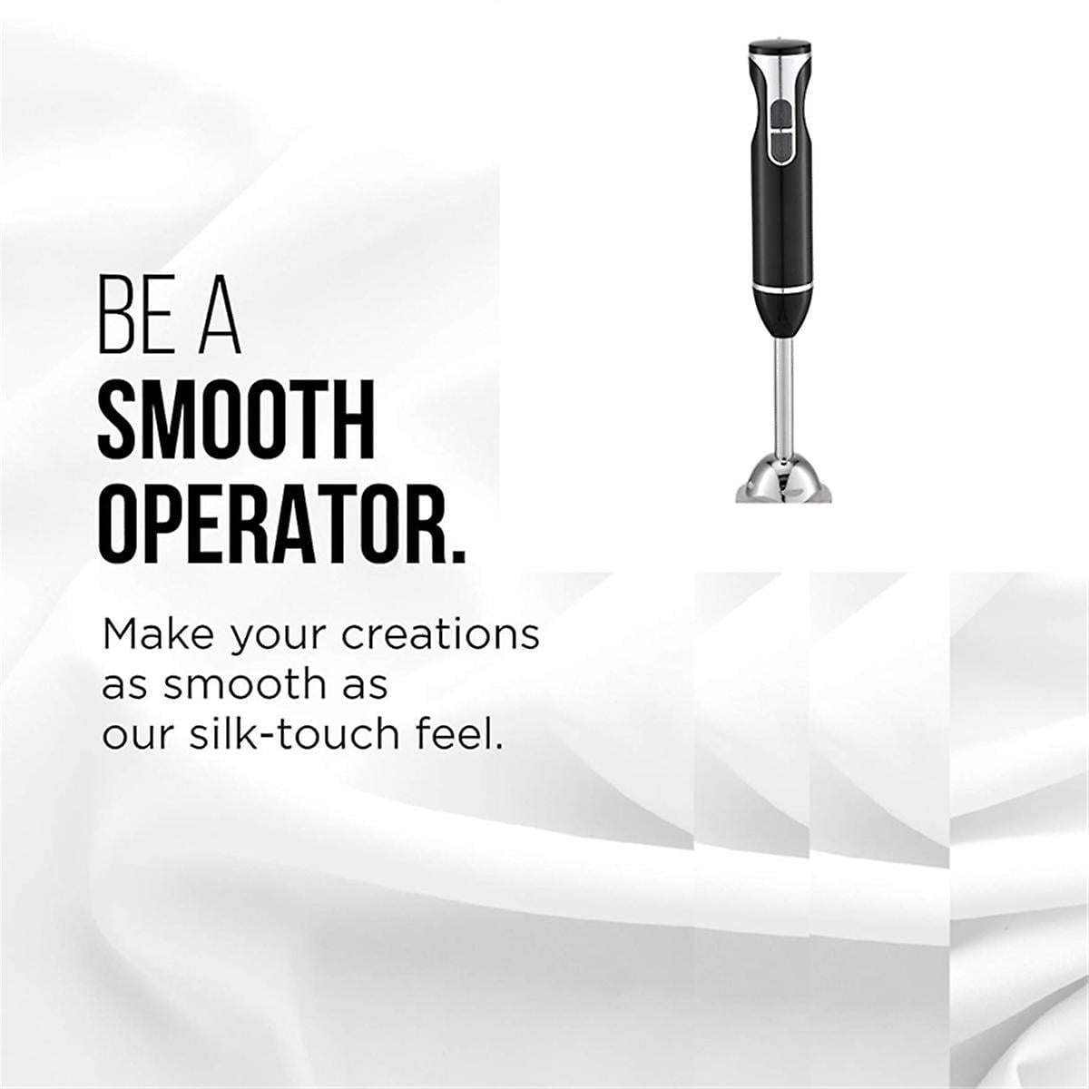 Immersion Stick Hand Blender With Stainless Steel Shaft & Blades Powerful Ice Crushing Handheld Mix