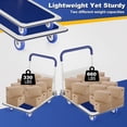 thumbnail image 4 of Foldable Push Cart Dolly | 660 lbs. Capacity | Heavy Duty Moving Platform Hand Truck with Swivel Wheels | Small Flatbed Cart | Space Saving Push Handle-b6, 4 of 7
