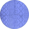 thumbnail image 1 of Ahgly Company Indoor Round Oriental Blue Industrial Area Rugs, 3' Round, 1 of 4