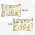 thumbnail image 2 of Sikiie Farm Bee Cute Honey Print Plush Pillow Cover, Wrinkle-proof and Stain-resistant Pillow Protector without Pillow Core, Home Decoration-16"x24", 2 of 6