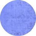 thumbnail image 1 of Ahgly Company Machine Washable Indoor Round Oriental Blue Industrial Area Rugs, 7' Round, 1 of 4