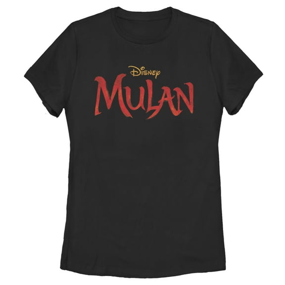 Women's Mulan Classic Logo  Graphic Tee Black Large