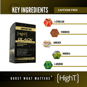 High T Black Caffeine Free Natural Testosterone Booster Hardcore Formulation 120 Count