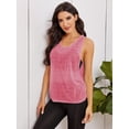 thumbnail image 4 of High-quality SweatyRocks Women's Sleeveless Scoop Neck Shirt Contract Mesh Racerback Tank Top, 4 of 5