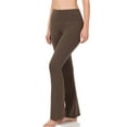 thumbnail image 2 of KOGMO Womens Premium Cotton Flared Fold Over Yoga Pants Exercise Pants (S-3X), 2 of 3