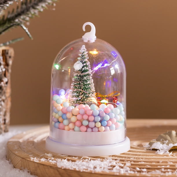 pstuiky Decoraciones navideñas, regalos luminosos para niños, pequeñas luces de noche, adornos de mesa, árboles de Navidad y decoraciones de nieve.