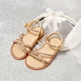 thumbnail image 2 of Toddler Girl Rosegold Sandals Size 13 - Little Flower Girl Easter Flower Girl Dress Shoes Sparkly Little Kid Summer Flats, 2 of 6