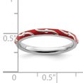 thumbnail image 2 of Sterling Silver Red Enamel Ring, 2 of 5