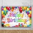 thumbnail image 3 of SUNOLIFE Kids Birthday Backdrop Banner,Colorful Balloons Background for Girls Boys Birthday Party 7x5ft, 3 of 7