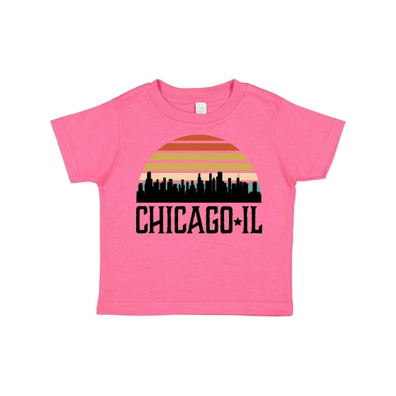 Inktastic Chicago Illinois Skyline Vintage Boys or Girls Toddler T-Shirt
