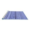 thumbnail image 2 of Ahgly Company Machine Washable Indoor Square Solid Blue Modern Area Rugs, 7' Square, 2 of 4