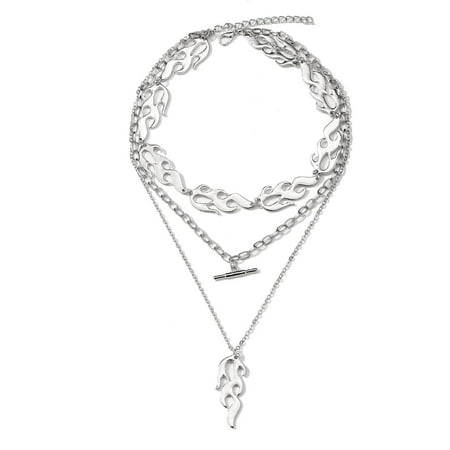 

Sardfxul European and American Temperament Flame Chain Trendy Female Clavicle Chain