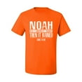 thumbnail image 2 of Wild Bobby Noah Was A Conspiracy Theorist Inspirational/Christian Men Graphic Tee, Orange, 5X-Large, 2 of 5