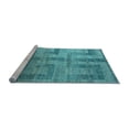 thumbnail image 2 of Ahgly Company Machine Washable Indoor Square Abstract Light Blue Modern Area Rugs, 4' Square, 2 of 4
