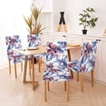 thumbnail image 5 of Chair Covers Set of 4 Purple Flowers Slipcover Dining Chairs Covers Kitchen Chair Covers for Dining Chairs Living Room Restaurant Party Banquet, 5 of 5