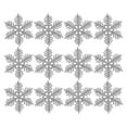thumbnail image 2 of Snowflake Ornaments,12Pcs Winter Snowflake Ornaments,Snowflake Hanging Decor Christmas Ornaments Plastic Glitter Crafts for Winter New Year Xmas Tree Party Home Decor(White #02), 2 of 9