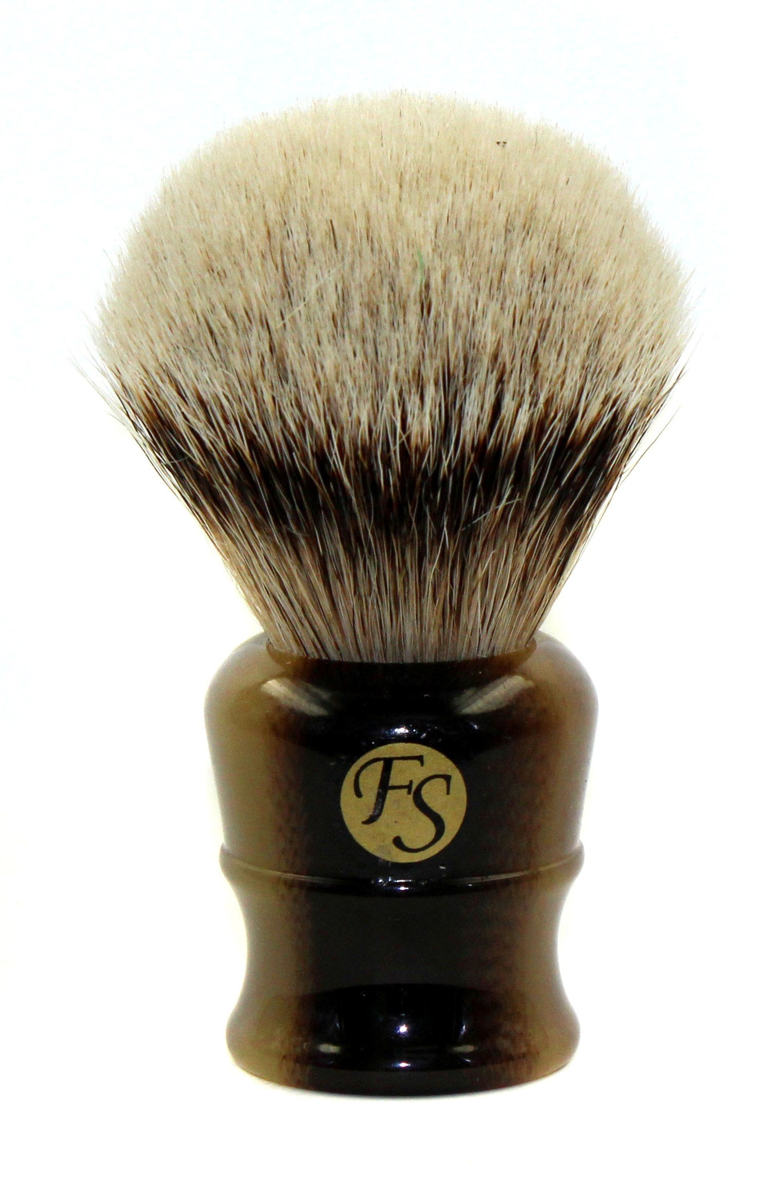 Super Large Silvertip Badger Shaving Brush with Faux Horn Handle Comes