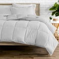 thumbnail image 3 of EASYCOT Luxurious Feather Down Alternative Comforter, Hotel Collection Duvet Insert Comforter for All Season,100% Soft Egyptian Cotton Shell with Corner Tabs 300 GSM White , Queen, 3 of 6