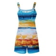 thumbnail image 4 of Gspmoly Shorts Short pour Femmes, Combishort d'Été Confortable et Décontracté pour Femmes avec Bretelles Imprimées, Poches, de Golf pour Femmes jusqu'à 65 % de Rabais Multicolore, 4 of 5