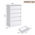 thumbnail image 2 of Modern 5 Drawer Dresser , Chest of Drawers with Deep Drawers, Large Double Dresser for Closet with Wide Top, Tall Wooden Dresser for Living Room, Bedroom,Hallway, 2 of 7