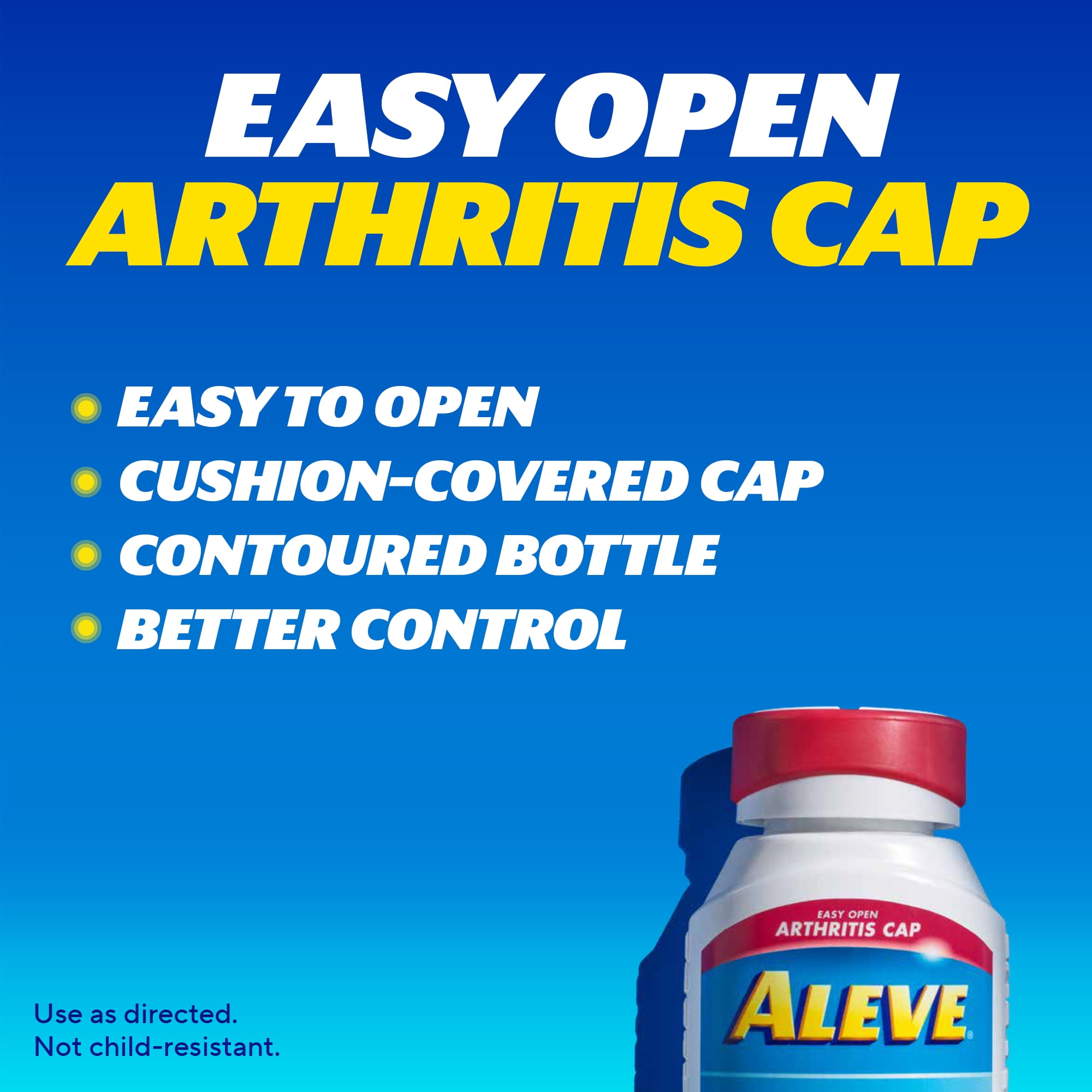 (2 pack) Aleve Pain Relief Tablets Easy Open Arthritis Cap, Naproxen Sodium, 200 Count