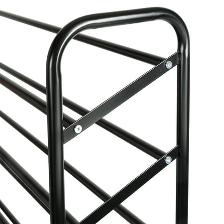 Honey-Can-Do - 50-Pair Rolling Shoe Rack and Cover - Black