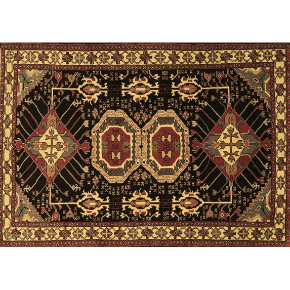 Ahgly Company Indoor Rectangle Persian Brown Traditional Area Rugs, 2' x 3'
