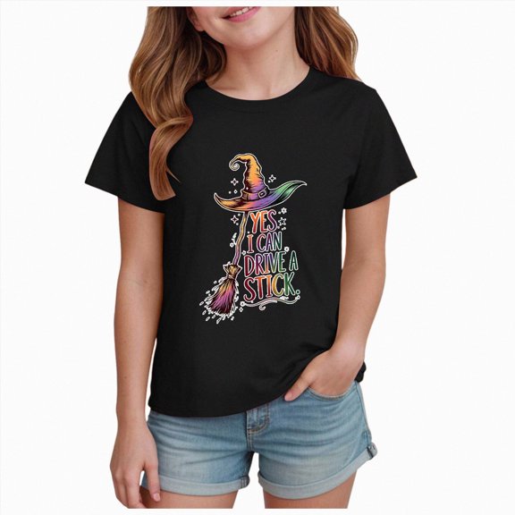 CAUYDY Toddler Boys Girls Halloween Shirt Funny Halloween Pumpkin T-Shirt Kids Ghost Short Sleeve Tee Tops,3-4 Y
