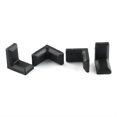 thumbnail image 3 of E-outstanding 20 soportes de esquina de metal en forma de L de 90 grados, color negro, con cubierta de plástico y 40 tornillos M4 x 16 mm, herrajes ajustables para colgar en ángulo recto, junta de sop, 3 of 5