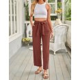 thumbnail image 1 of Pantalon Large à Taille Élastique avec Cordon pour Femmes Rouge, 1 of 9