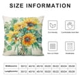 thumbnail image 5 of PHYHOO AVOIN Watercolor Sunflower Throw Pillow Cover,  Eucalyptus Leaves Summer Holiday Party Cushion Case for Sofa Couch, 5 of 5