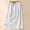 White, variant on IROINNID Summer Casual Women's Skirt,Mid-length Elastic Waist Loose Skirt,Soft Breathable Floral Linen Skirt,Everyday Daily Wear for Ladies