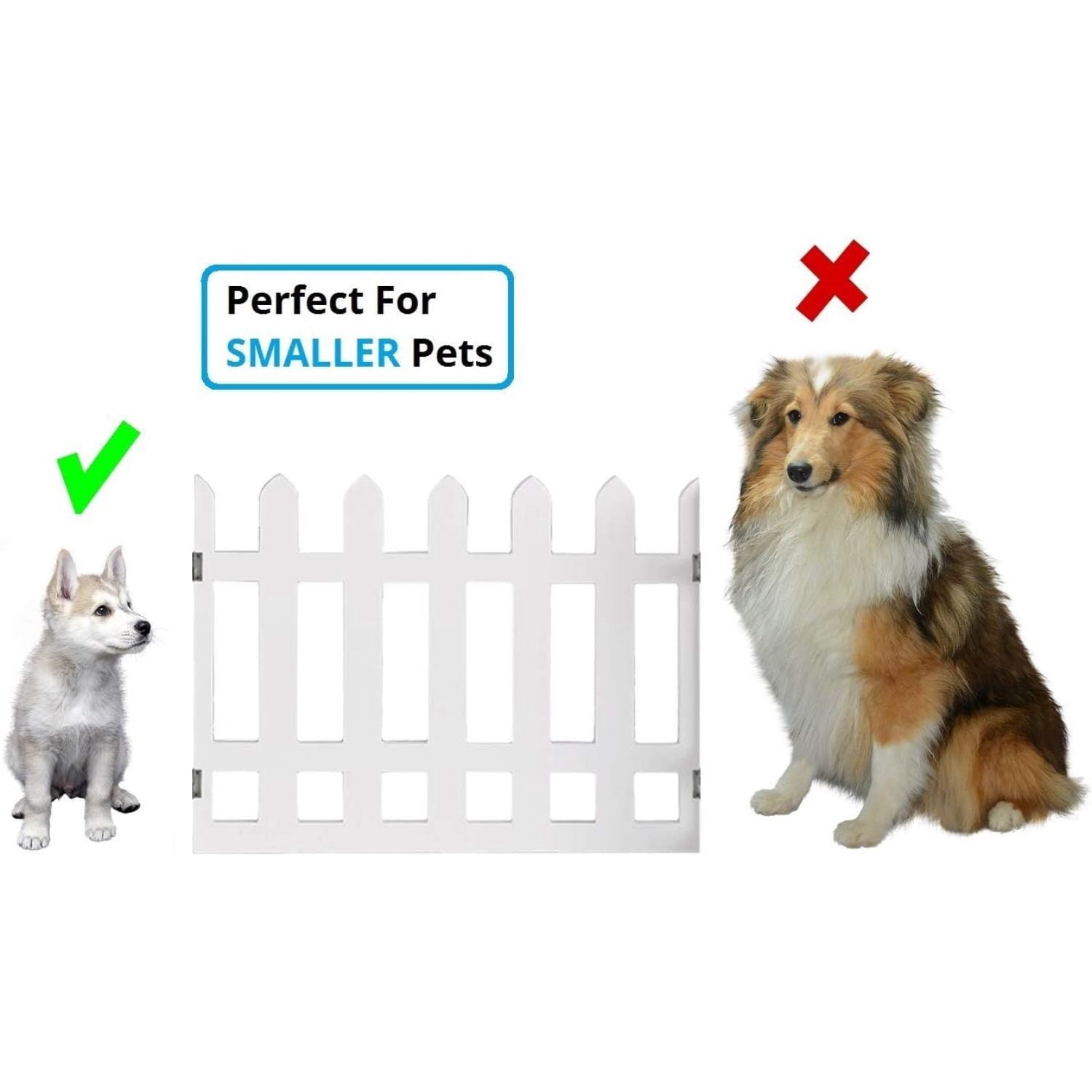 Bilot 3 Panel Wood Picket Fence Design Pet Gate - 19 Inches Tall and Expands Up to 48'' Wide Durable Lightweight Extra Wide Wooden Expandable & Folding Home/Indoor/Outdoor Dog Fence