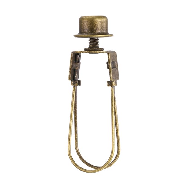Adaptador de clip para bombilla Uxcell, adaptador de pantalla de lámpara de metal con remate superior para mantener la pantalla de la lámpara en su lugar para bombilla de luz de vela, bronce