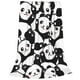 thumbnail image 2 of Balery Seamless Pattern Cute Panda Manta de Felpa Suave y Acogedora – Cobija de Franela Aterciopelada para Cama, Lavable y Cálida para Sofá, Mascotas, Transpirable-50"x40", 2 of 7