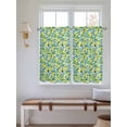 thumbnail image 6 of Tier Curtains 45 Inches Long, Summer Lemon Window Treatment Curtain Drapes, Green Botanical Blue Flowers Window Half Privacy Curtains for Bedroom Bathroom, 42"x45", 2 Panels, 6 of 7