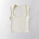 thumbnail image 2 of Women's Summer Square Neck Camisole Top Acrylic Fiber Casual Basic Crop Tank Top for Ladies and Teen Girls, 2 of 5