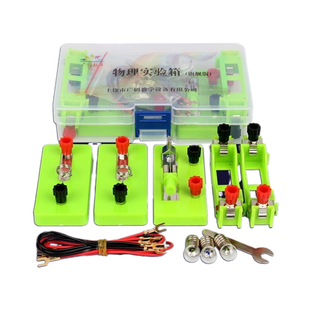 Physics Labs Circuit Learning Kit Basic Electricity Discovery Principles Kit for Science Study Parallel Magnetism Experiment Equipment Set for Child Junior School