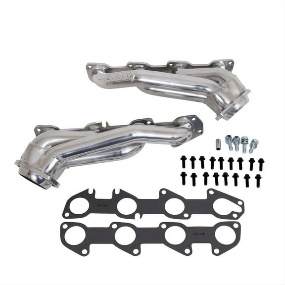 BBK Performance 40280 1-3/4 Shorty Headers Polished Silver Ceramic Coated Fits select: 2009-2022 DODGE CHARGER, 2009-2022 DODGE CHALLENGER