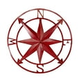 thumbnail image 2 of 20 Inch Diameter Distressed Red Finish Metal Compass Rose Wall Hanging, 2 of 3