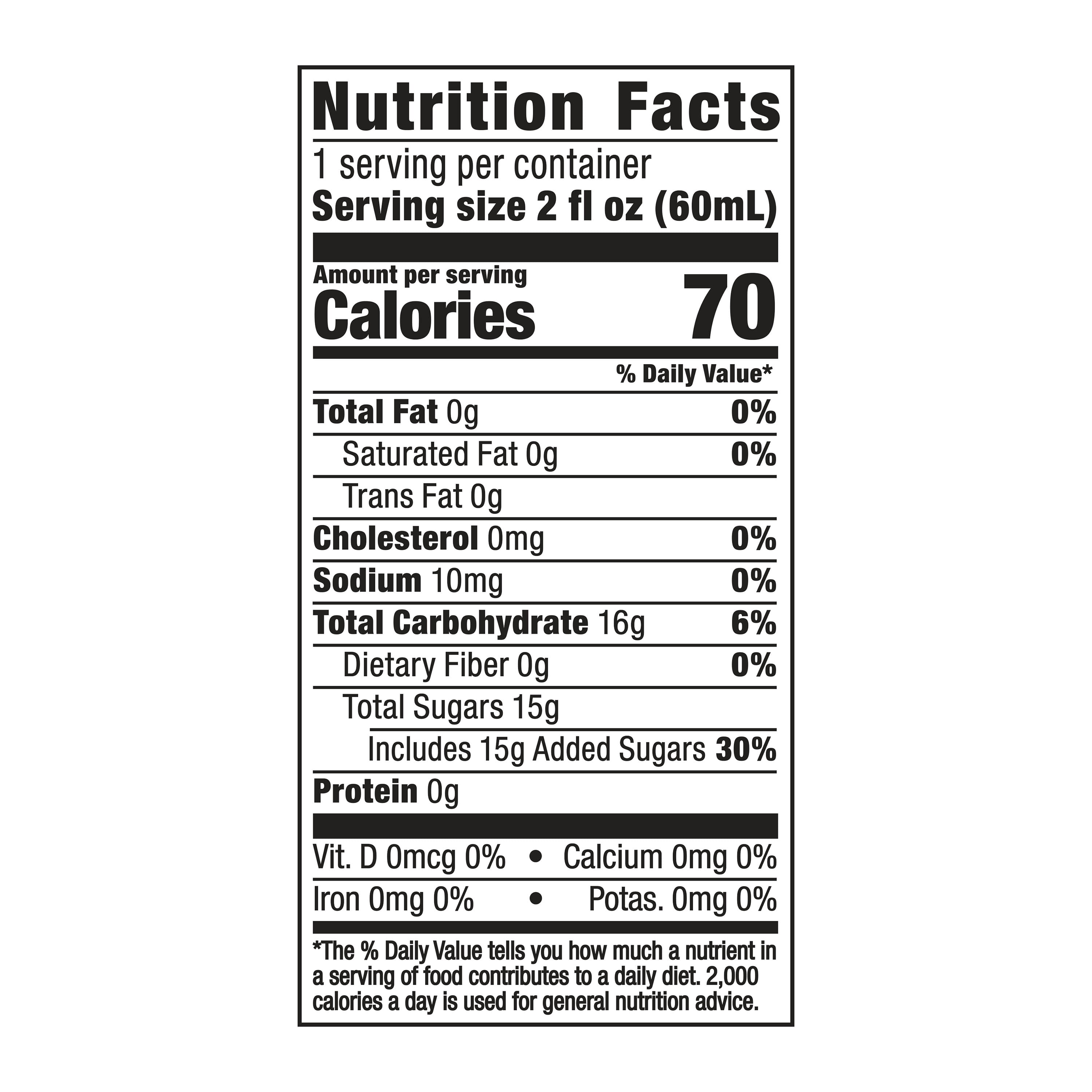 ReliOn Glucose Shot, Orange, 60mL