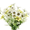 thumbnail image 4 of 2pcs Artificial Cineraria Crisantemo Flor Falsa Ramo Arbusto Blanco, 4 of 9