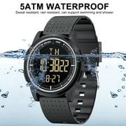 GOLDEN HOUR Ultra-Thin Minimalist Sports Waterproof Digital Watches Men with Wide-Angle Display Rubber Strap Wrist Watch for Men Women
