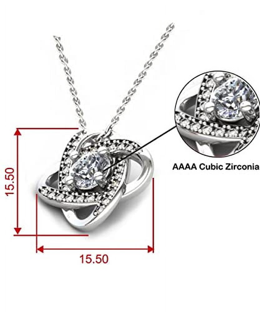 amangny My Wife is My Rock - she is Always There for me no. Love Knot Silver Necklace, Wife Present from Husband, Funny Jewelry for Wife, Presents, Gift Giving, Christmas, Stocking Stuffers,