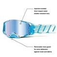 thumbnail image 7 of 100% ARMEGA Premium Protective Sport Goggles with Ultra HD Lens & Nose Guard (Oversized Sky - Mirror Blue Lens), 7 of 7