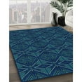 thumbnail image 2 of Ahgly Company Indoor Square Patterned Blue Eyes Blue Area Rugs, 3' Square, 2 of 6