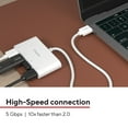 thumbnail image 4 of Staples TECH 4-Port USB 3.0 Hub White (ST62380), 4 of 8