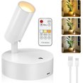 thumbnail image 1 of Indoor Spot Lighting, Rechargeable Indoor Plant Spotlight, Wireless LED Accent Lighting with Timer and Dimmable, Battery Powered Photo Lamp, 1 of 5