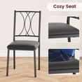 thumbnail image 2 of 5-piece dining mesa set para 4: 4 forrado sillas y a vintage brown wood mesa top, 2 of 8