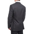 thumbnail image 6 of Napoli Slim Fit Navy Blue Check Half Canvassed Tallia Delfino Wool Suit, 6 of 6